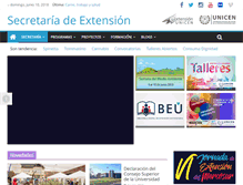 Tablet Screenshot of extension.unicen.edu.ar